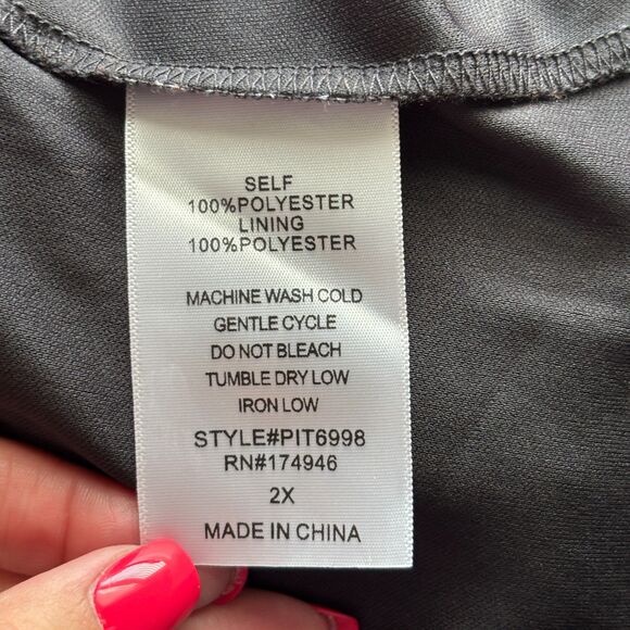 Hailey & Co Peasant Top Sheer Balloon Sleeve Dark Academia Preppy Size 2X I131 - Picture 8 of 9